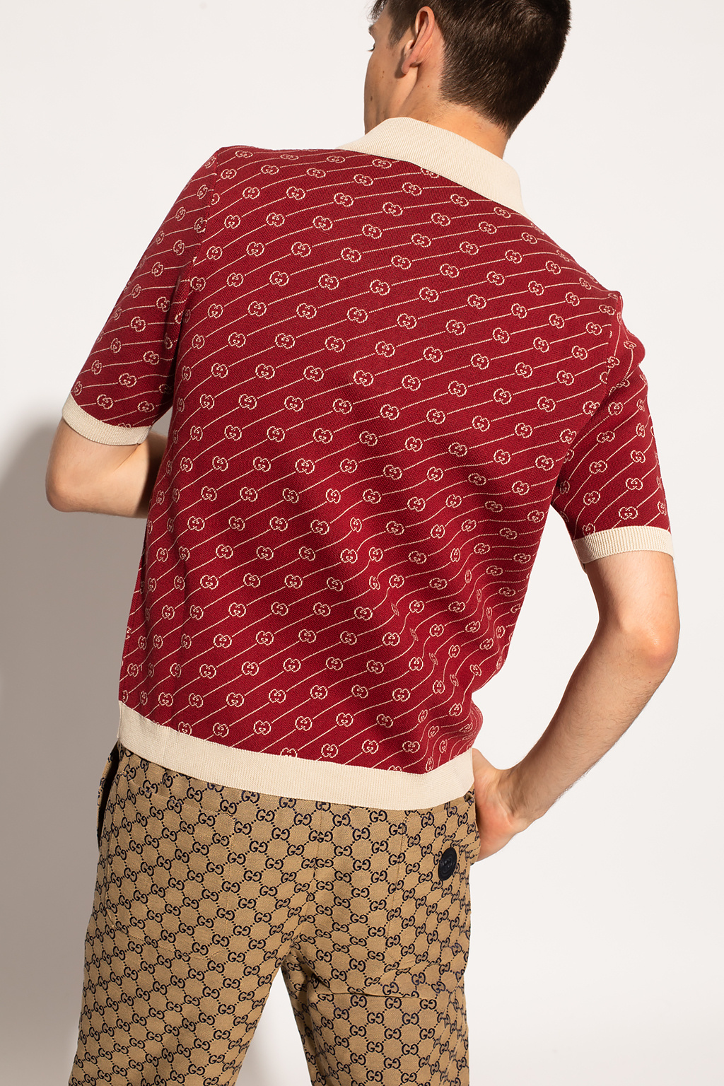Red Polo shirt with logo Gucci - SchaferandweinerShops Japan